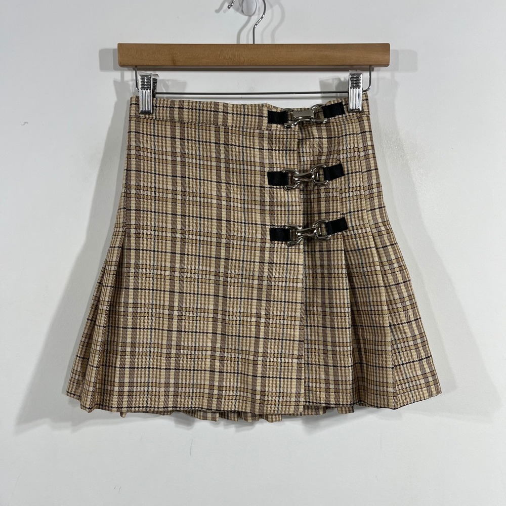 Street Code VTG Y2K Academia Schoolgirl Plaid Pleated Mini Skirt Heritage Size 6